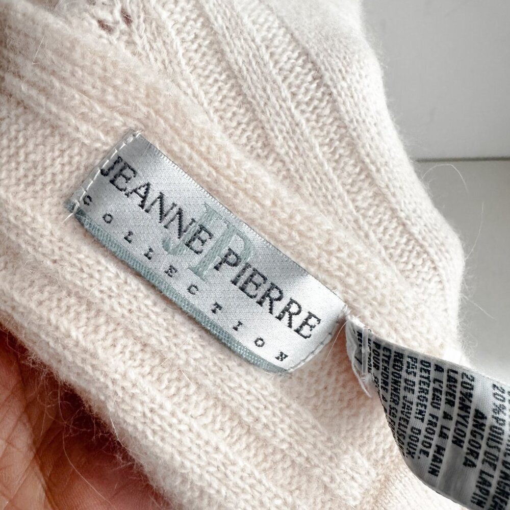 Vintage Jeanne Pierre Blush Pink Lambswool Angora Blend Large Long Scarf - Picture 6 of 11